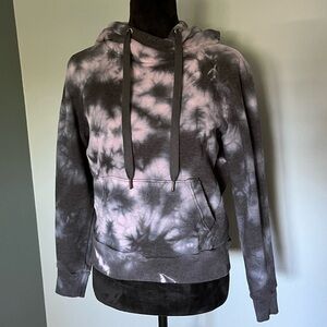 90 DEGREE by Reflex XS Criss Cross Purple and Black tie dye Hoodie